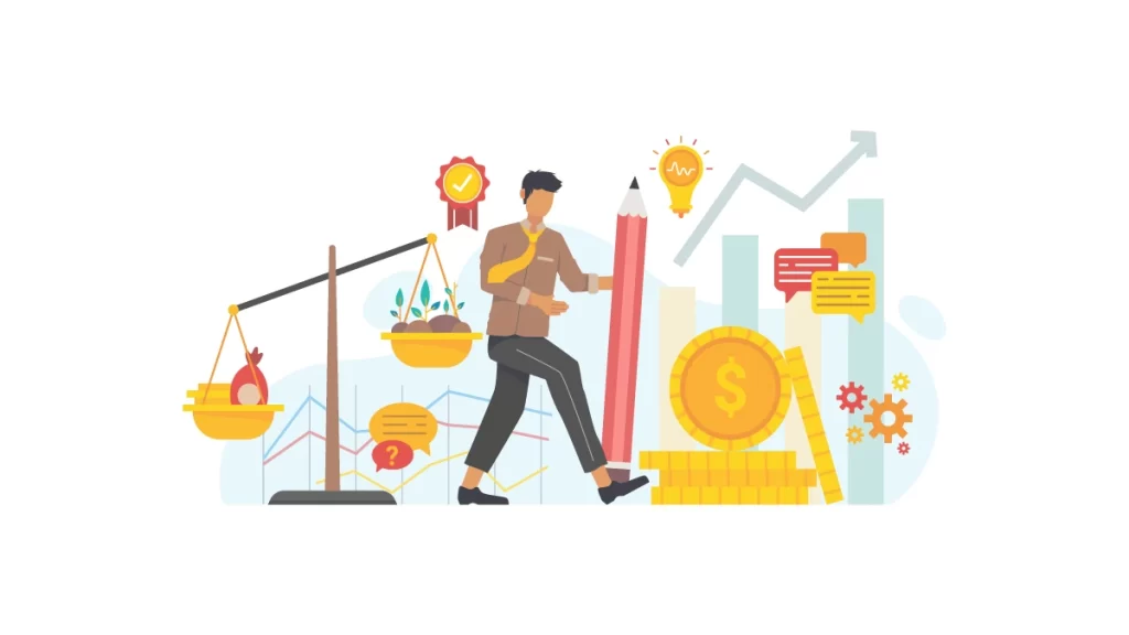 vector image showing goodwill in accounting
