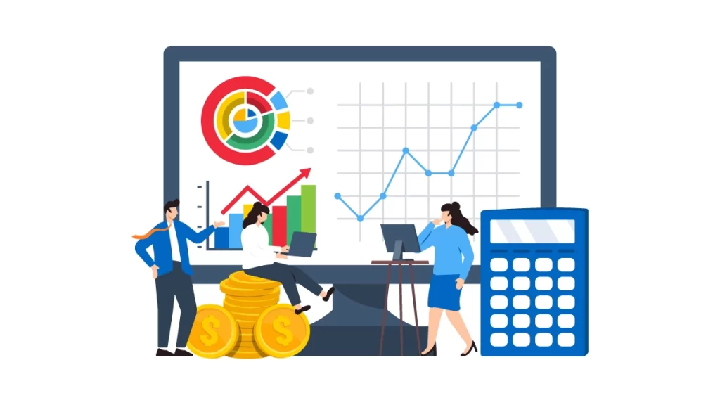 vector image showing financial accounting vs managerial accounting