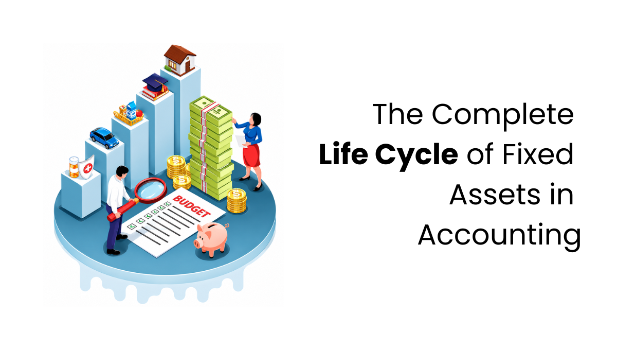 Vector image of life cycle of fixed assets