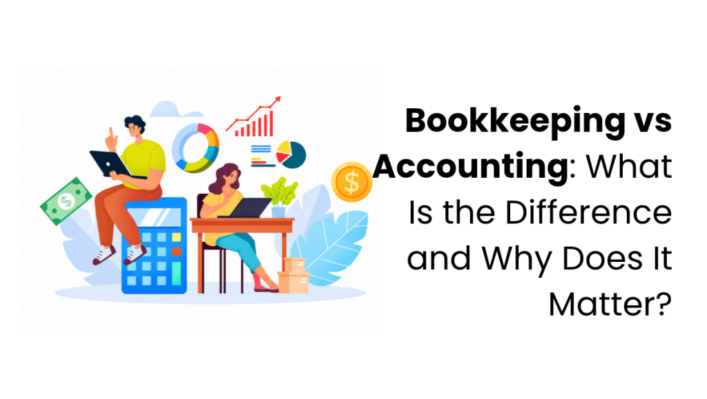 book keeping vs accounting vector image